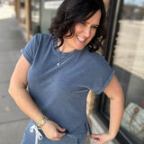 Washed Denim Blue Nova Top