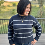 Casey Navy Stripe Sweater