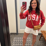 Red Jordan Sweatshirt Top- Sweatshirt THREAD & SUPPLY