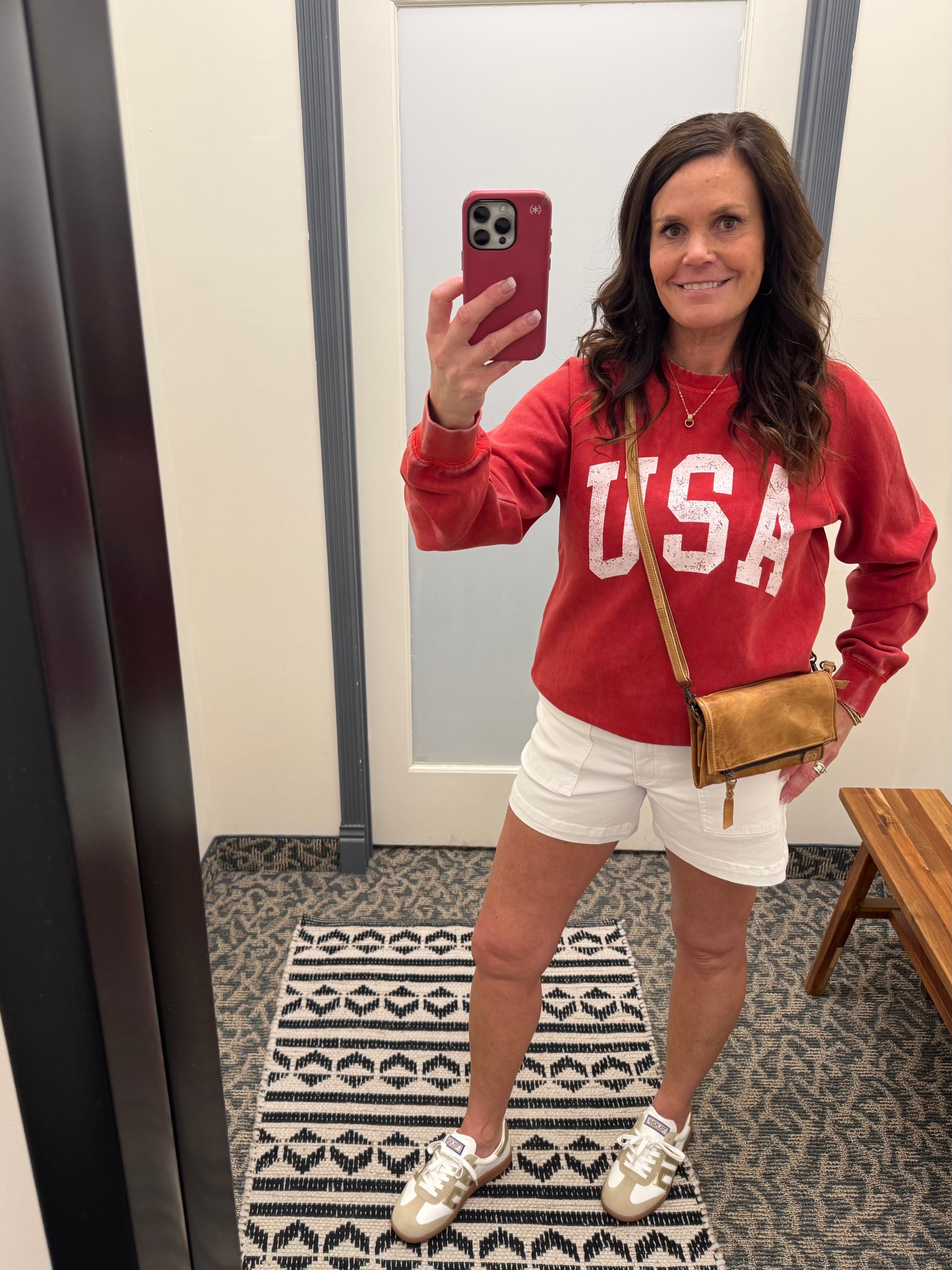 Red Jordan Sweatshirt Top- Sweatshirt THREAD & SUPPLY