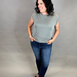 Light Olive Modal Jersey Tank Tops- Tanks DOE & RAE