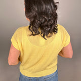 Yellow Knit Sweater Top