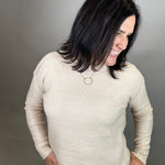 Taupe Seam Detail Sweater Top - Sweater STACCATO