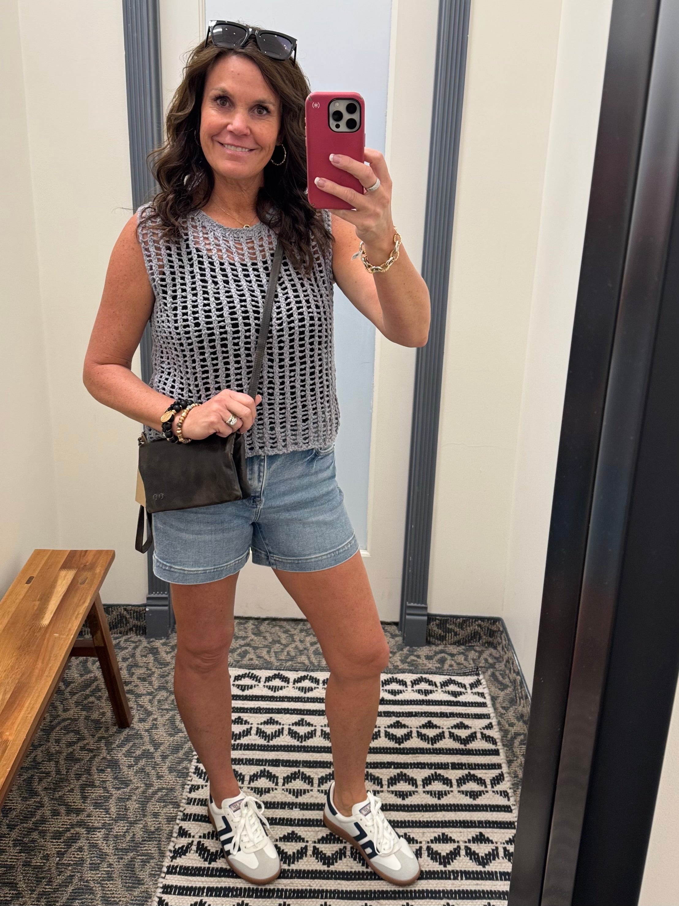 Grey Chunky Open Stitch Sweater Vest Top - Sweater DOE & RAE