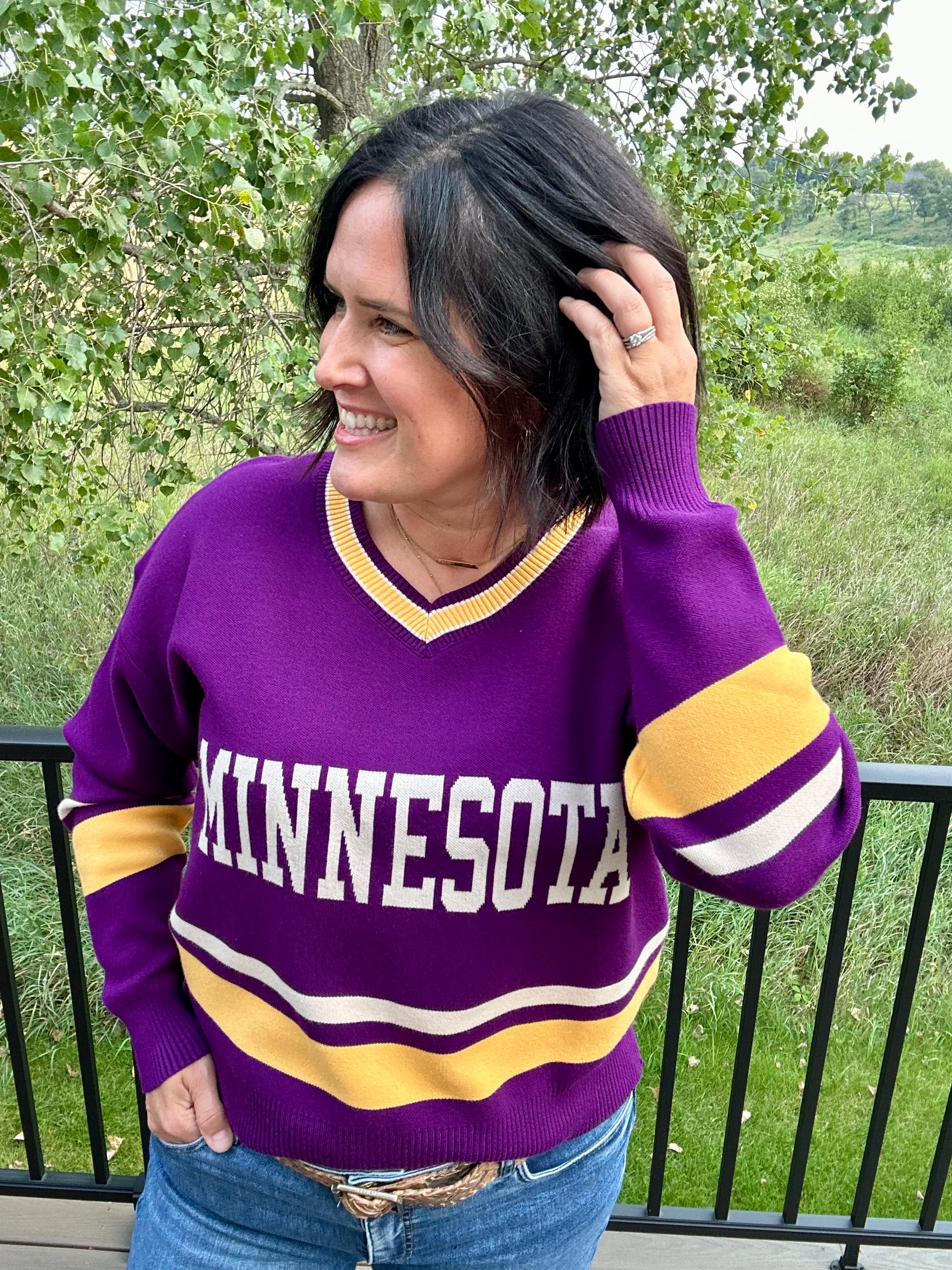 Purple Minnesota University Sweater Top - Sweater Love Letters