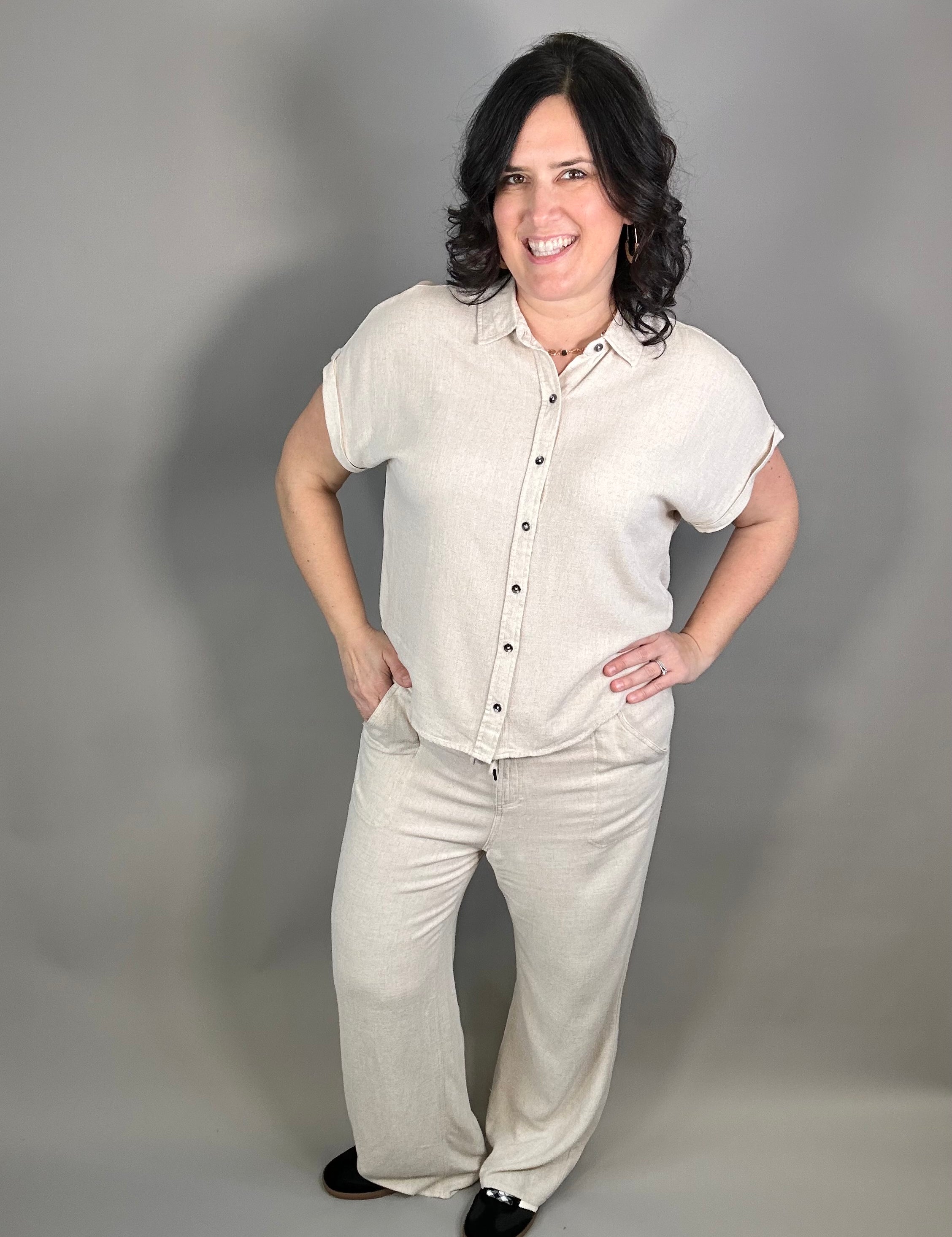 Mariah Wide Leg Pant Bottom- Pants FLAG AND ANTHEM