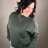 Green Goodwin Sweater Top - Sweater VELVET HEART