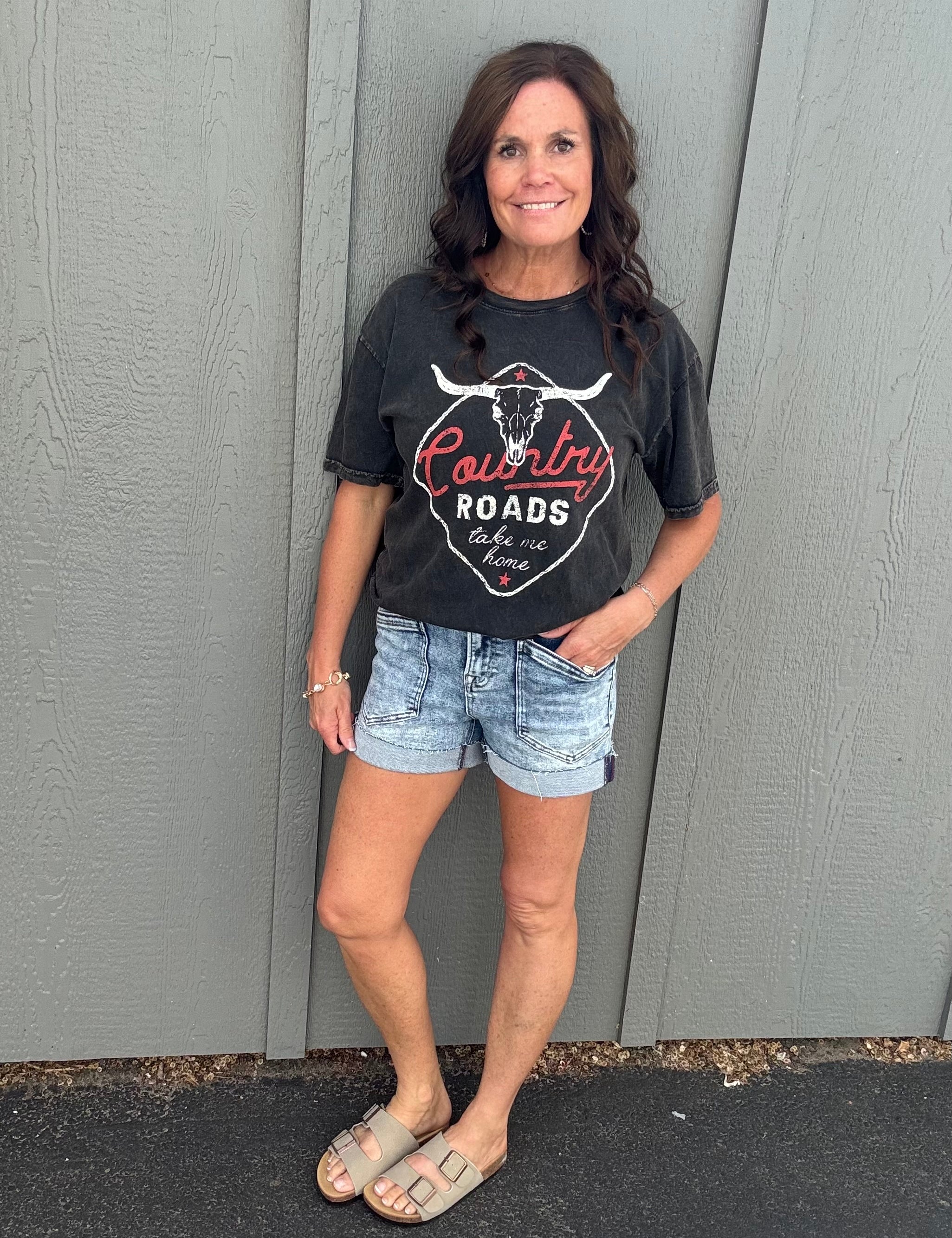 Black Country Roads T Tops- Tees HRT and LUV