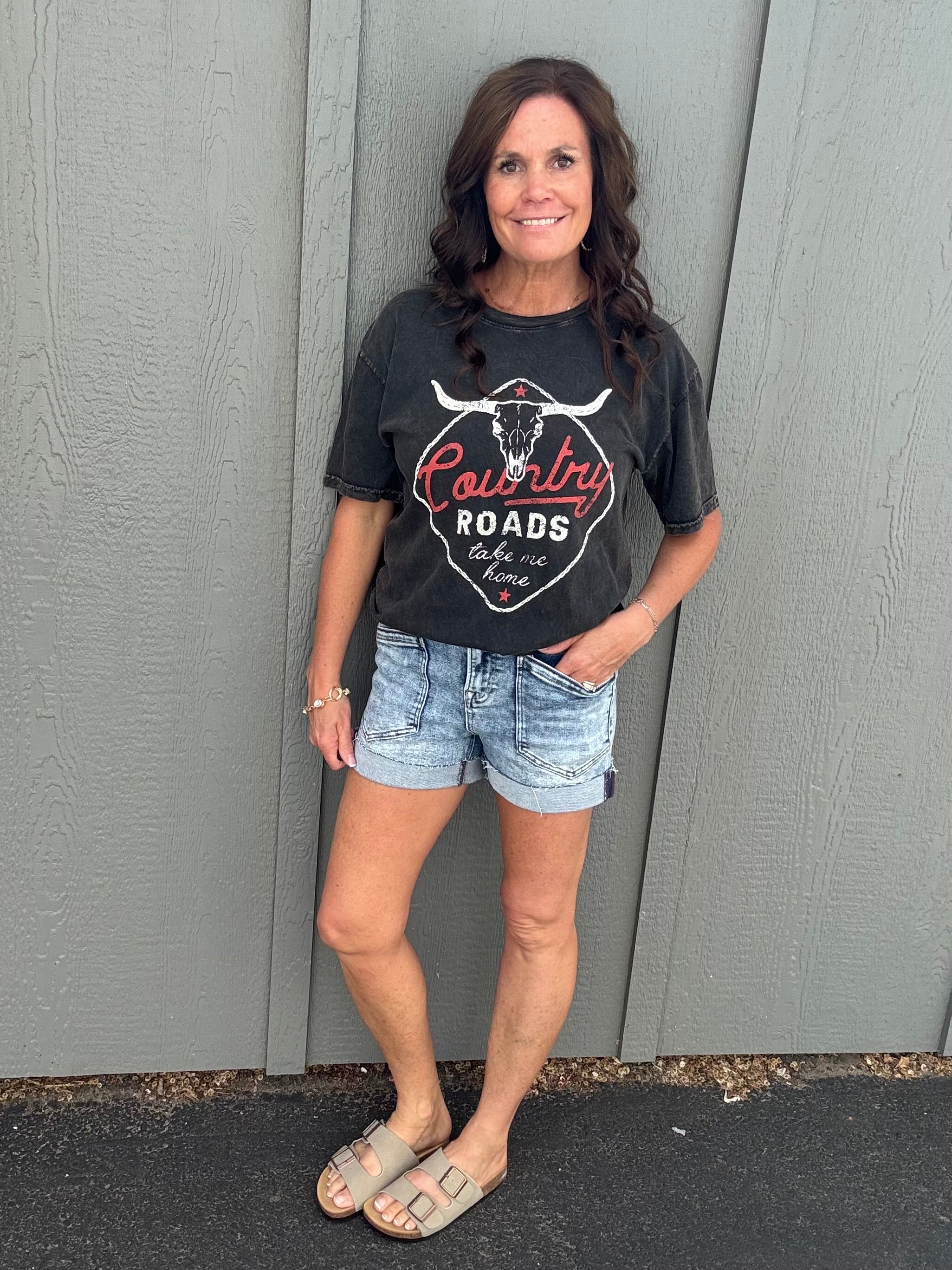 Black Country Roads T Tops- Tees HRT and LUV