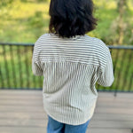 Reese Button Up Stripe Top Eclipse Tops - Button Ups Z Supply