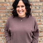 Brown Cloudy Knit Long Sleeve Top Top - Sweatshirt TRES BIEN