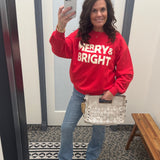 Red Merry & Bright Sweatshirt