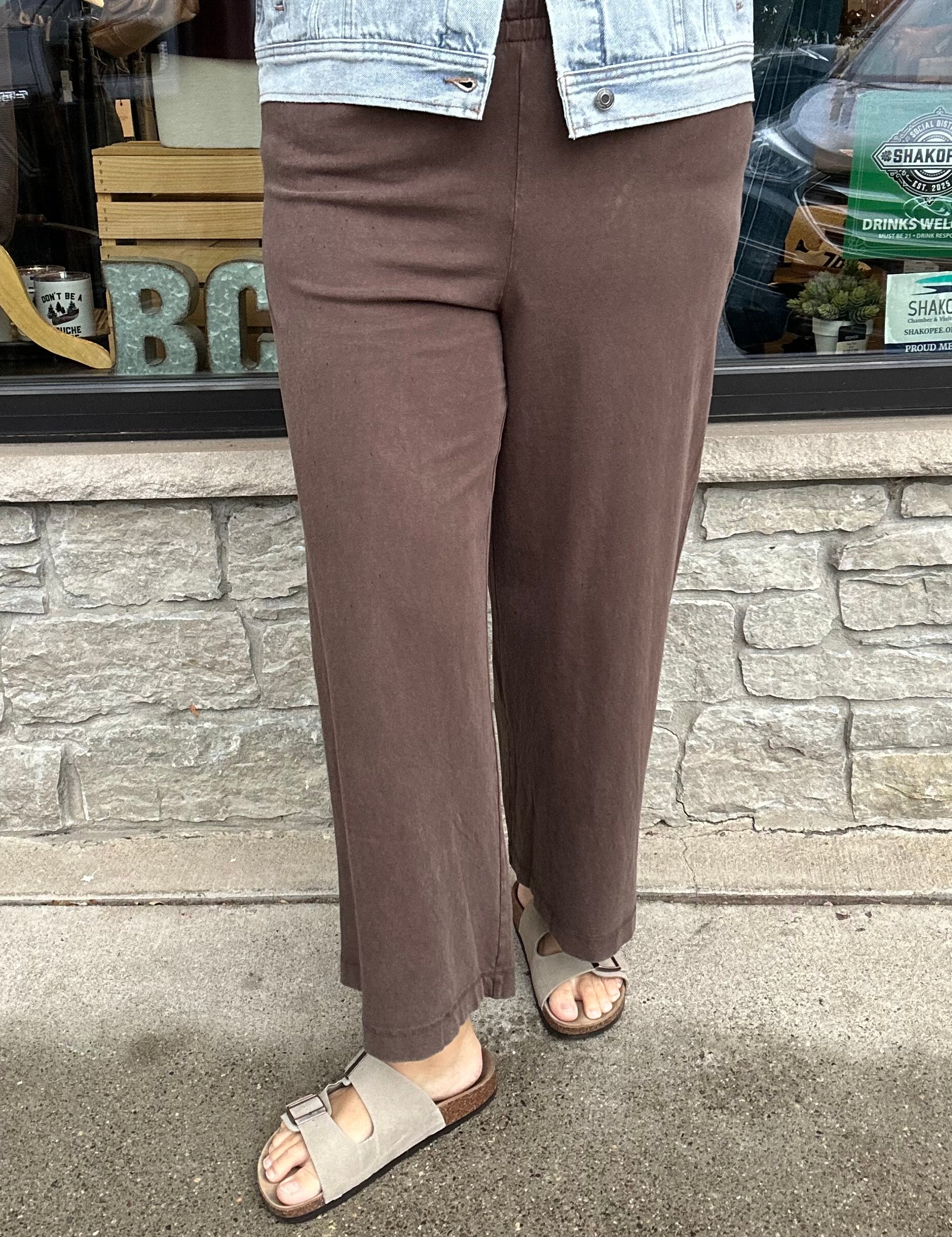 Dark Chocolate Scout Jersey Pant Bottom- Pants Z Supply