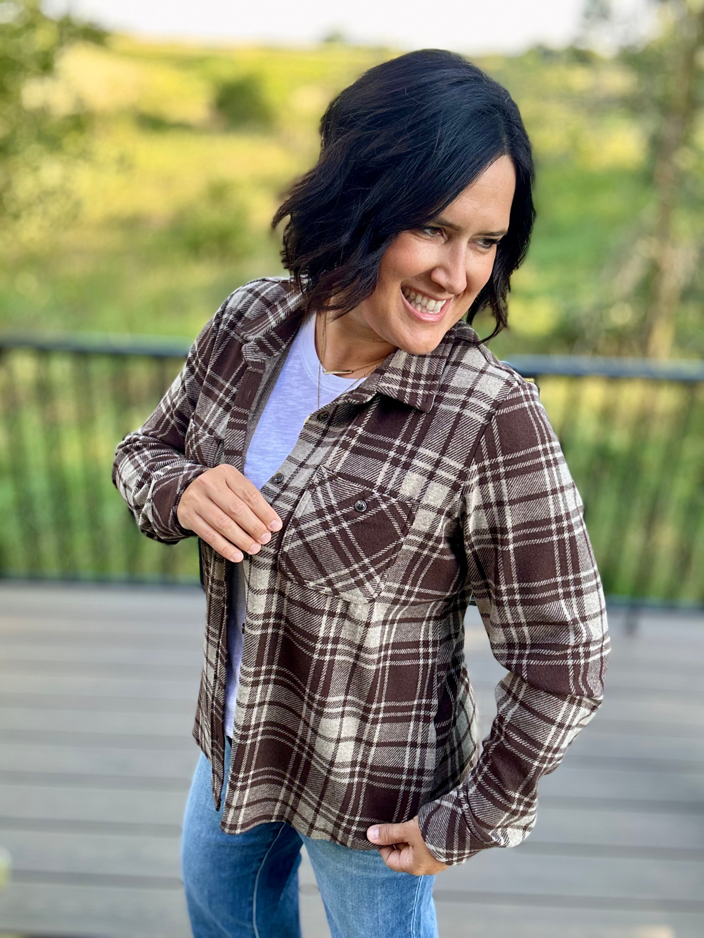 Markus Tan & Brown Plaid Button-Up Tops - Button Ups PANACHE