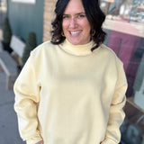 Butter Yellow Reversible Mock Neck