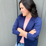 Navy Blazer Jacket Outerwear- Blazers DEAR SCARLETT