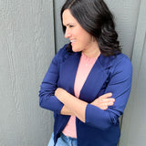 Navy Blazer Jacket Outerwear- Blazers DEAR SCARLETT