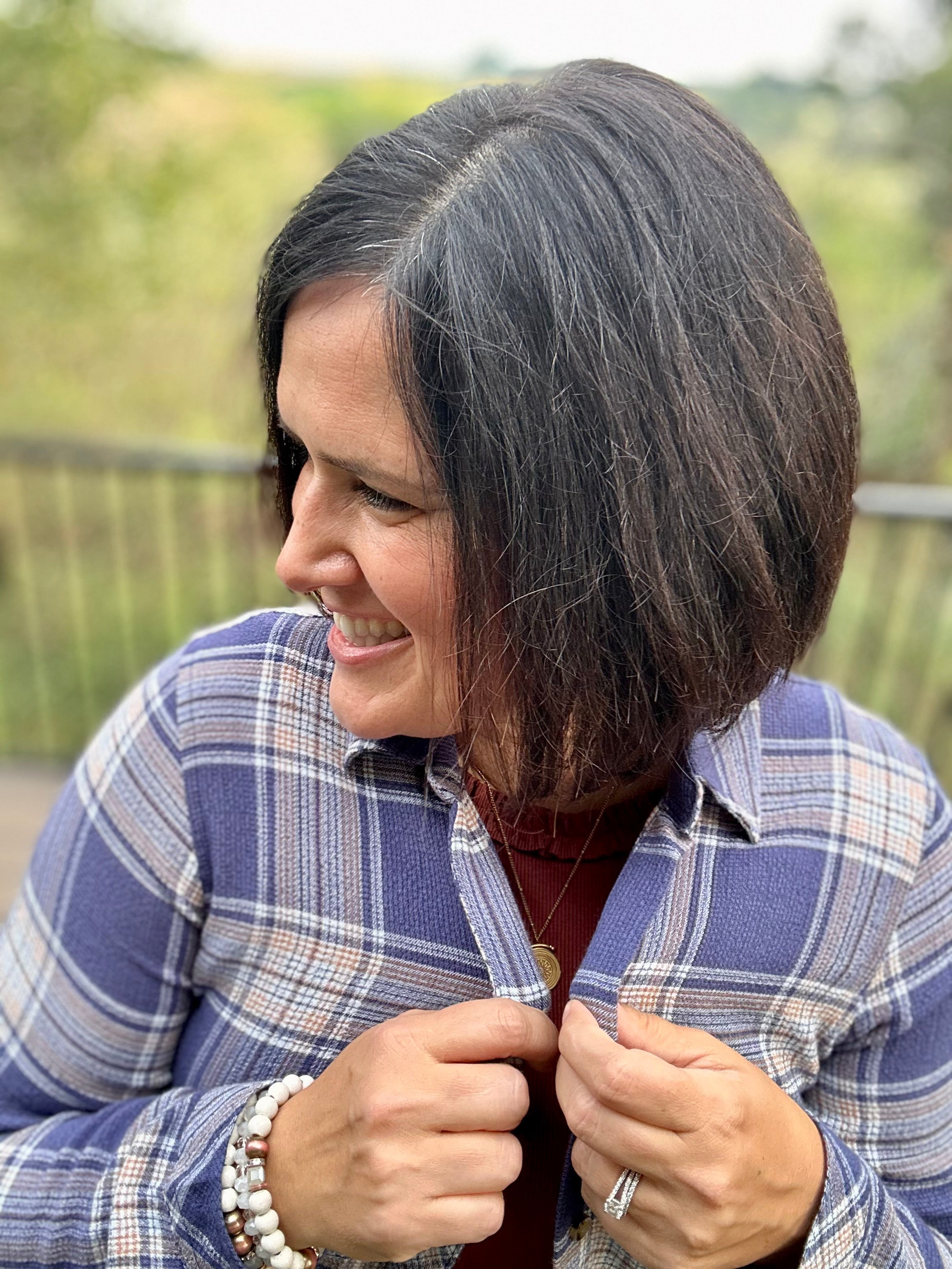 Daphne Indigo Multi Plaid Shirt Tops - Button Ups THREAD & SUPPLY