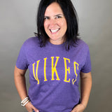 Heather Purple Vikes Tee Tops- Tees 218 WHOLESALE