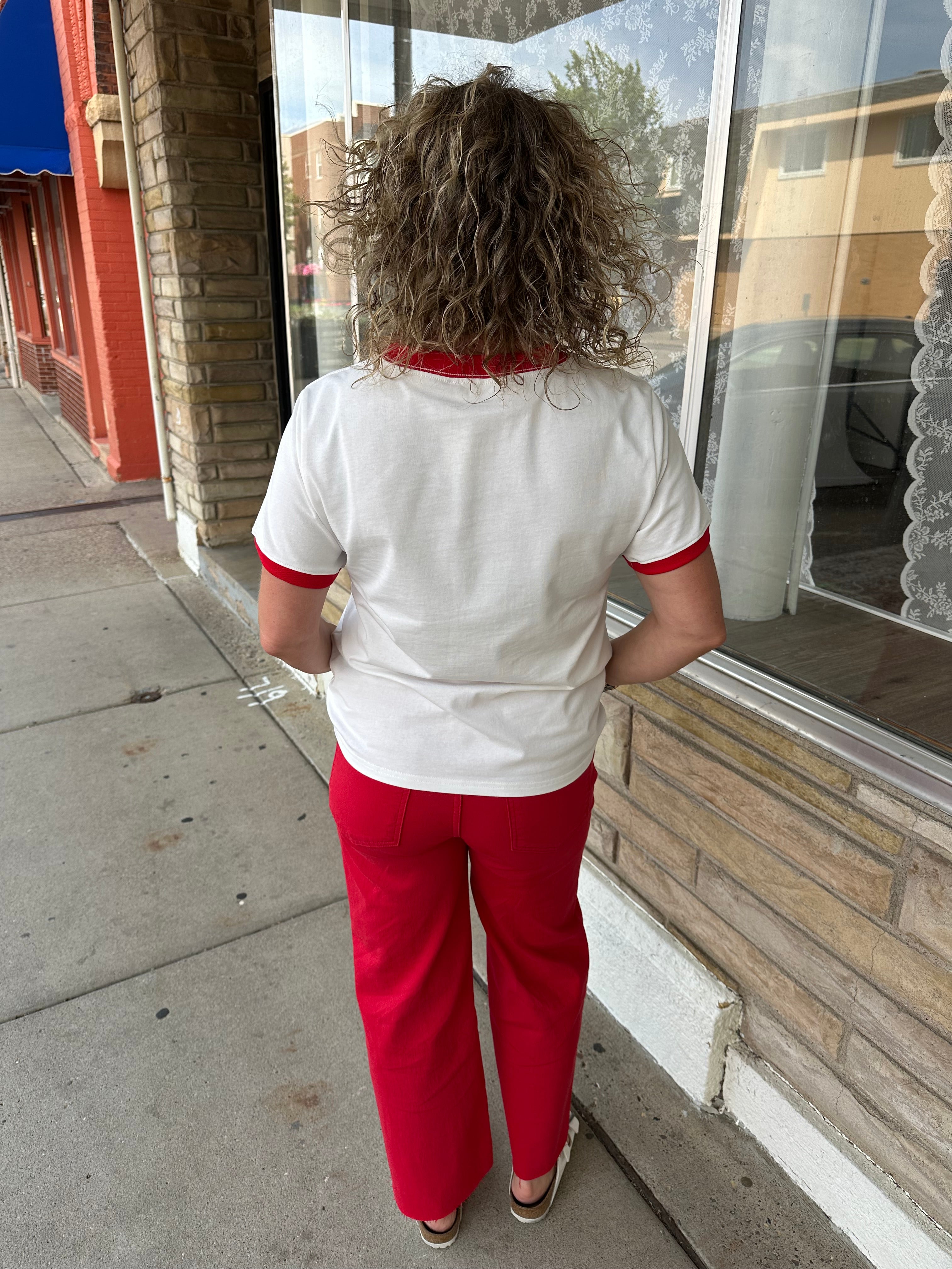 USA Flag Tee Tops- Tees JODIFL