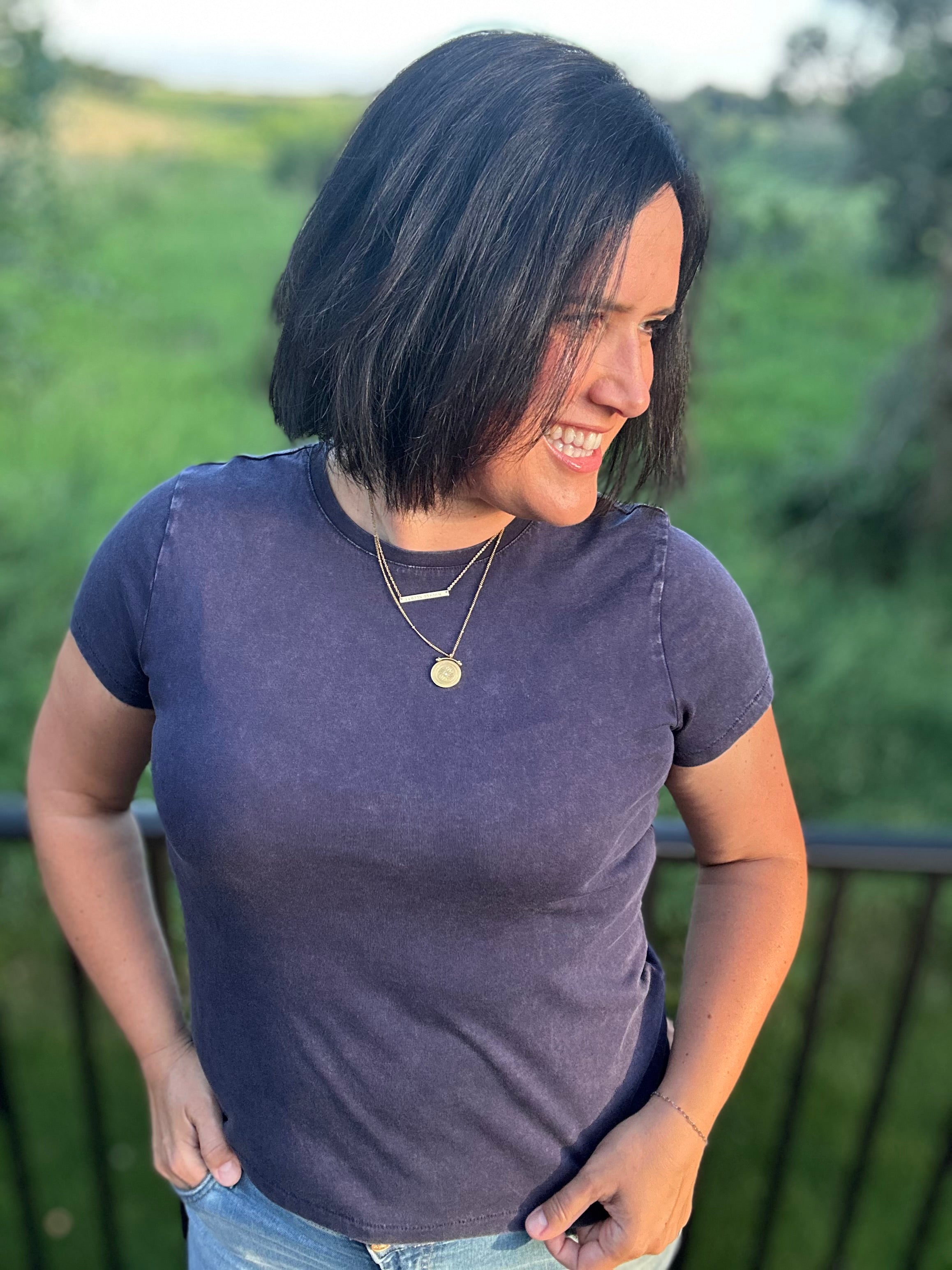 Navy Asher Tee Tops- Tees THREAD & SUPPLY