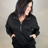 Black Ease Half Zip Pullover