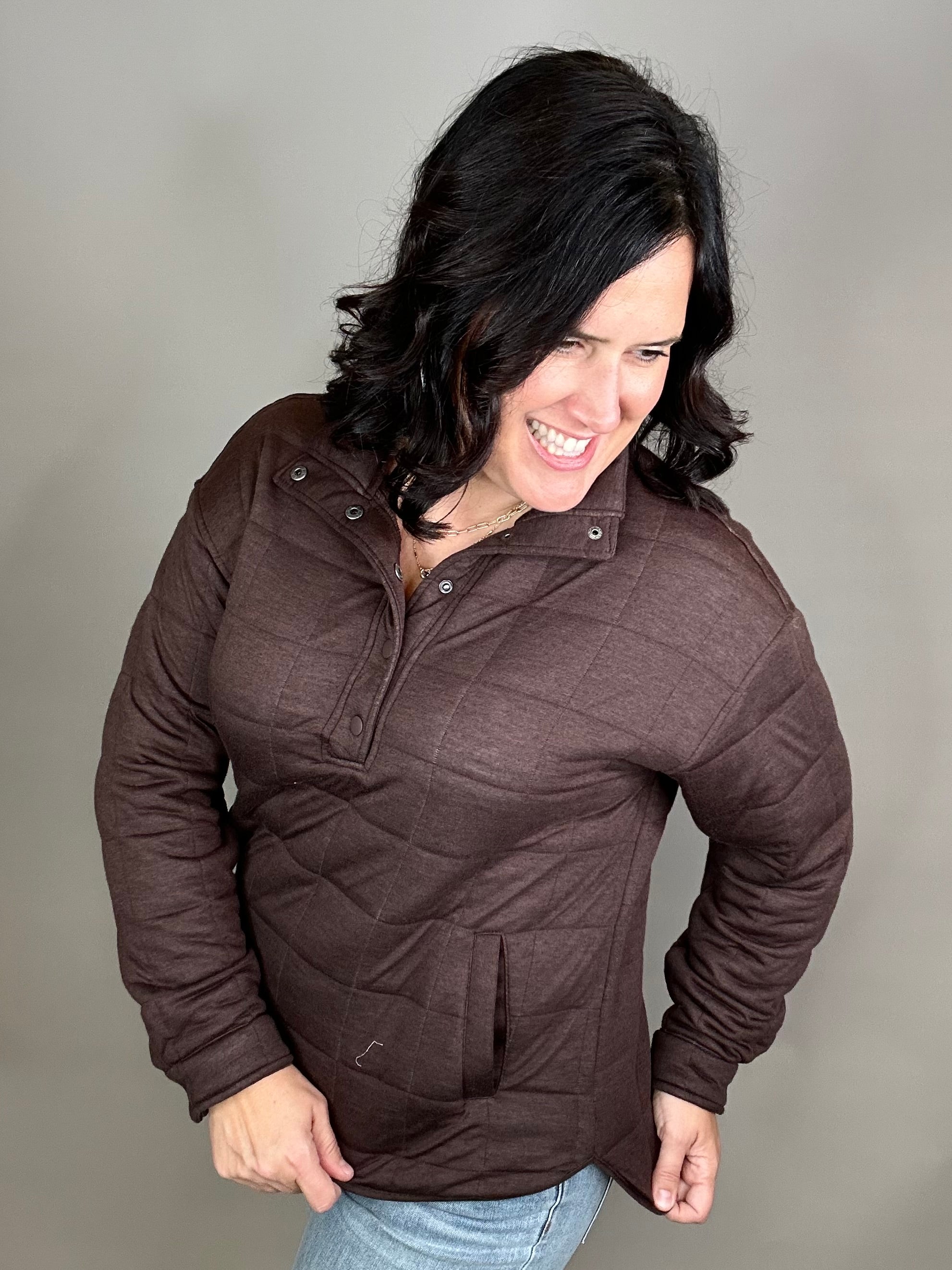 Coffee Heather Indiana Pullover Top - Sweatshirt THREAD & SUPPLY