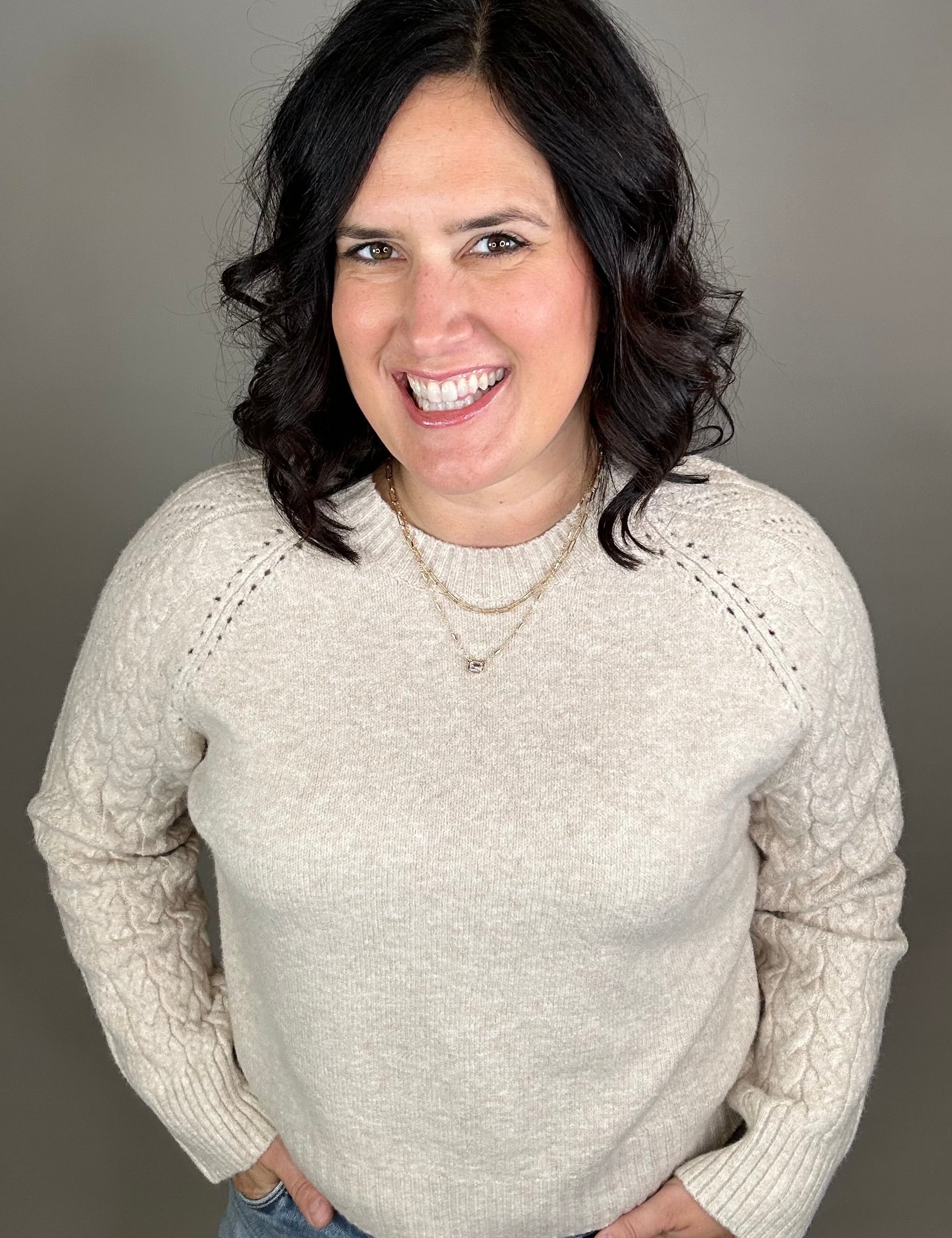 Heather Frappe Zoey Sweater Top - Sweater THREAD & SUPPLY