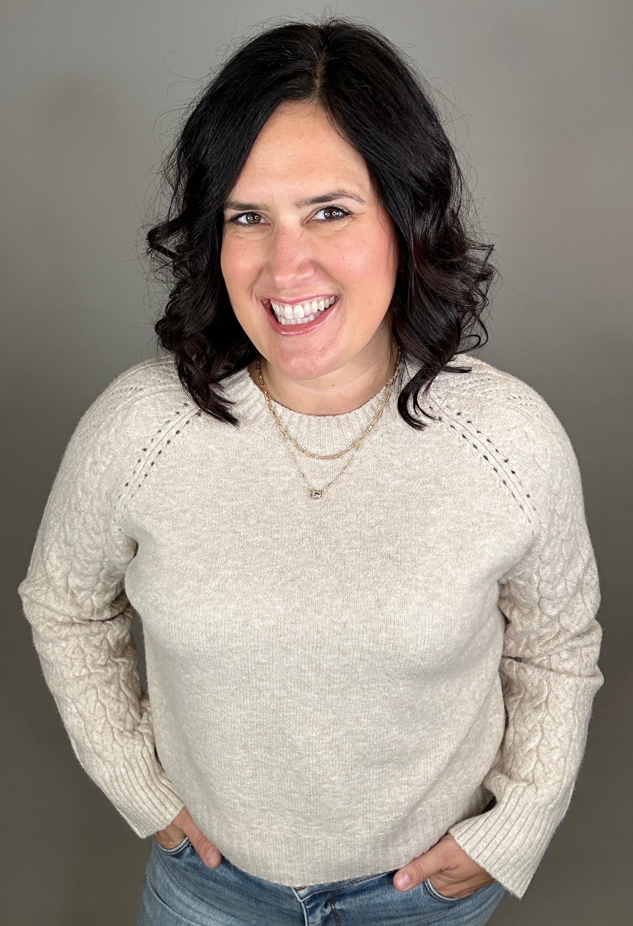 Heather Frappe Zoey Sweater