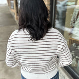 Ivory Brown Ely Sweater