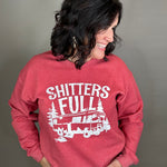 Heather Red It's Full Sweatshirt Top - Sweatshirt CHLOE VS TANK