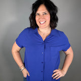 Royal Button Front Short Sleeve Tops - Button Ups STACCATO