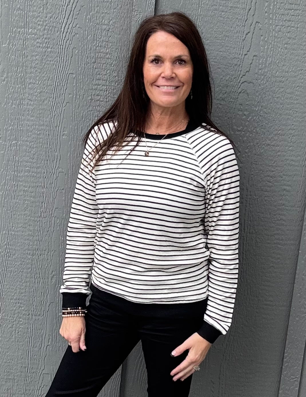 Black/White Reversible Frannie Top Top - Tee FLAG AND ANTHEM