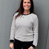 Black/White Reversible Frannie Top
