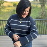 Casey Navy Stripe Sweater