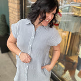 Ivory Blue Crescent Dress