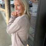 Mocha V-Neck Sweater Mable