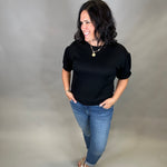Black Peasant Sweatshirt Top Top - Sweatshirt JODIFL