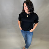 Black Peasant Sweatshirt Top Top - Sweatshirt JODIFL