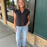 Blue Koi Wide Leg Jean Bottoms - Pants MICA DENIM