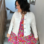 Aqua and Pink Liz Tiered Dress Dresses DEAR SCARLETT