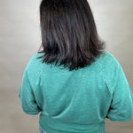 Green Quarter Zip Sweatshirt Top - Sweatshirt PANACHE