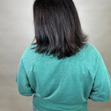 Green Quarter Zip Sweatshirt Top - Sweatshirt PANACHE