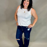 Duke High Rise Wide Leg (Mica) Bottom- Pants MICA DENIM