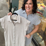 Ivory Blue Crescent Dress
