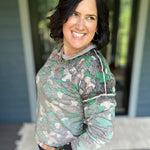 Camo Printed Crew Neck Sweater Top - Sweater FATE by LFD