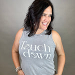Grey Mineral Washed Touchdown Tank Top Tops- Tanks HRT and LUV