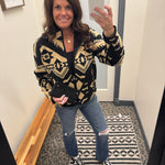 Black Aztec Canyon Jacket Outerwear- Jackets THREAD & SUPPLY