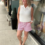 White Leigh Open-Knit Sweater Tank Top - Sweater FLAG AND ANTHEM