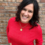 Red Seam Accent Sweater